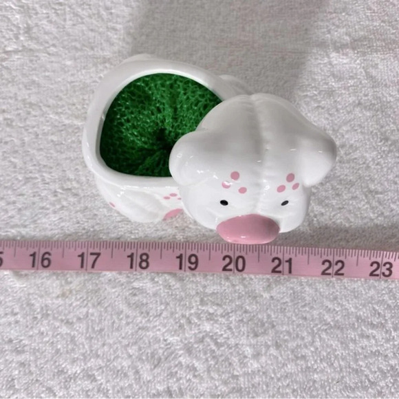 Vintage Ceramic Pig Sponge  Holder Soap Dish Trinket Dish - Picture 13 of 13